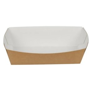 Plseske/Pommes Frites Bakke Str.1, 8*15*4cm Brun (45bk/pk) (Kb flere og spar mere) (Salg)