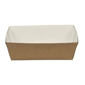 Plseske/Pommes Frites Bakke Str.2, 10*16*5cm Brun (45bk/pk) (Kb flere og spar mere) (Salg)