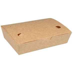 Plseske/Pommes Frites Bakke 20*14*5cm Brun (25bk/pk) (Kb flere og spar mere) (Salg)