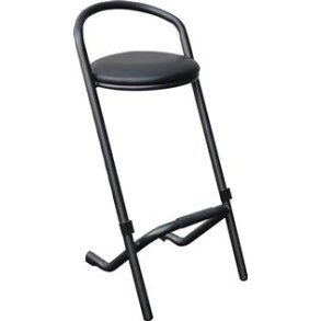 Barstol m/polstret sde, Sort/Antrasitgr