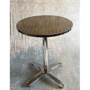 Cafbord, Rund 60cm Rustfri stlbordplade (Vindstabil/Heavy)