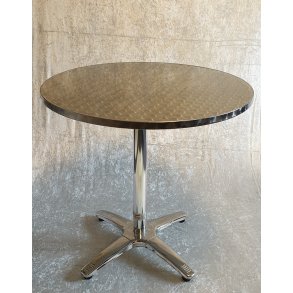 Cafbord, Rund 80cm Rustfri stlbordplade (Vindstabil/Heavy)