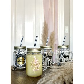 Glas med lg og sugerr 41cl