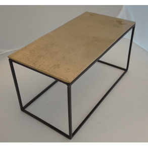 Opsats Firkantet/aflang med top plade i guld/messing 