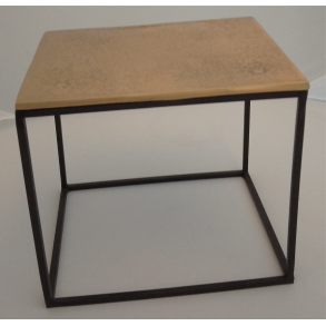 Opsats Firkantet/kvadratisk med top plade i guld/messing 