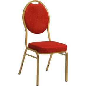 Stol Polstret - Royal Rd-polster m/guld stel, Stabelbar